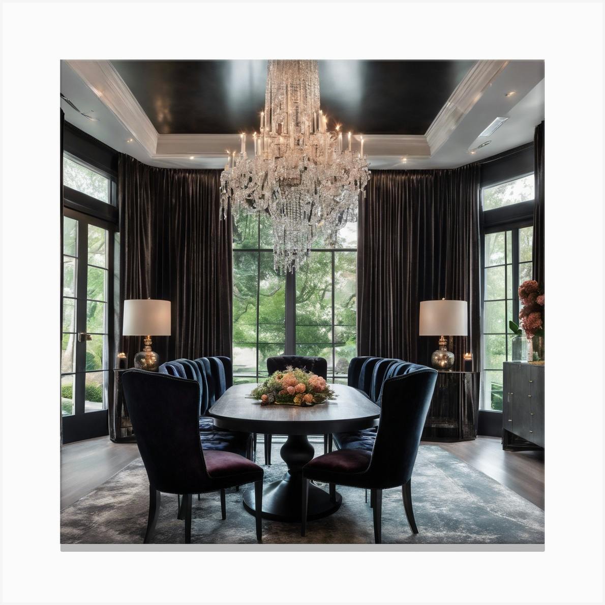 Double chandelier 2024 dining room