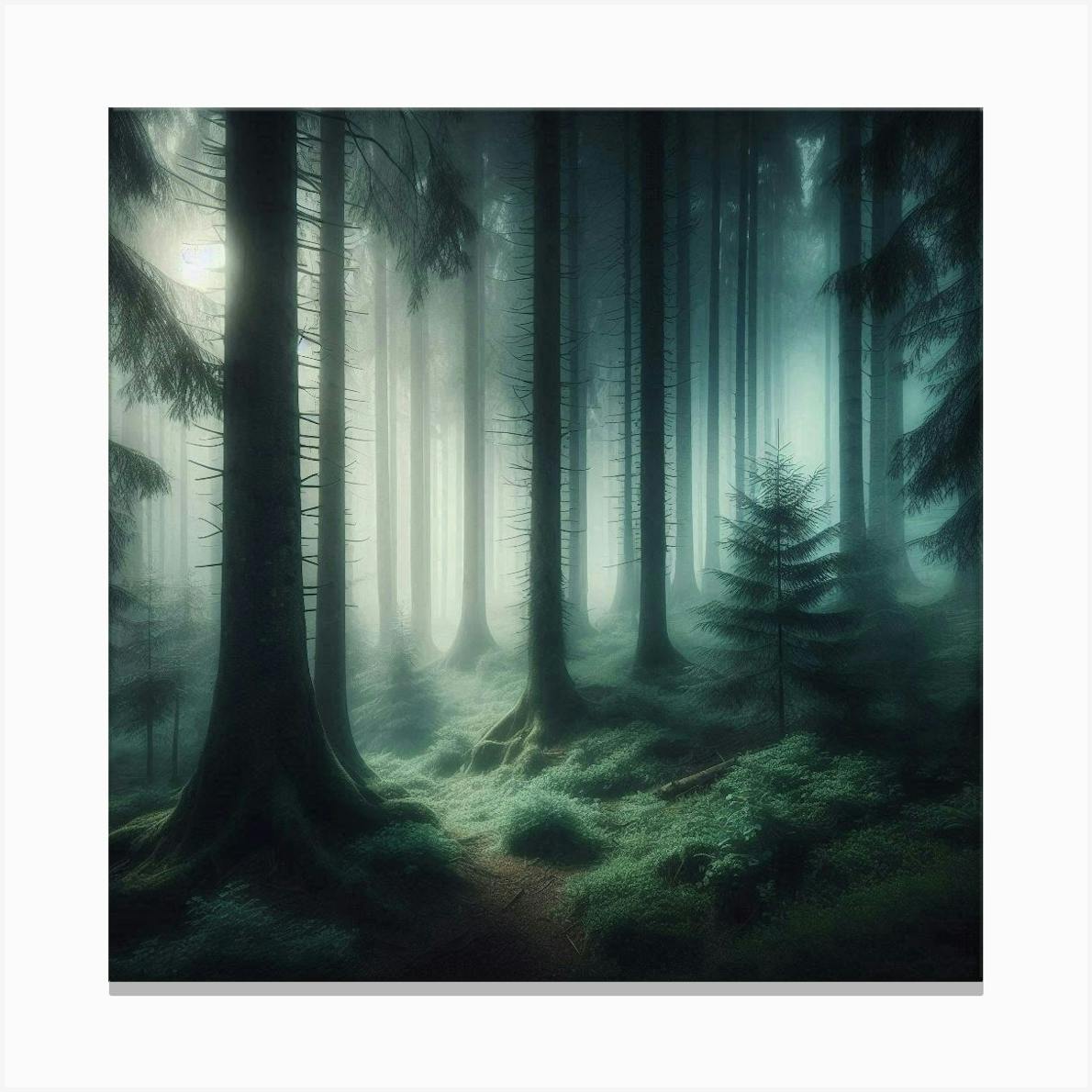 キャンバスドローイング『The forest at night』 キャンバスドローイング『The forest at night』