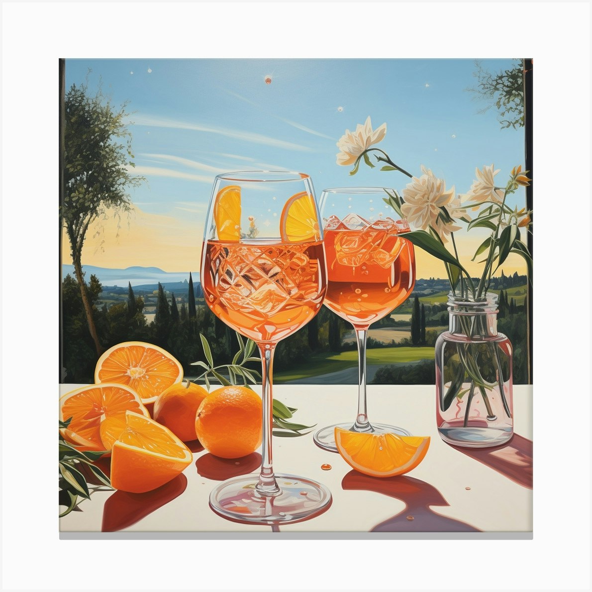 Aperol Spritz Art 82 Canvas Print by Monika Fy