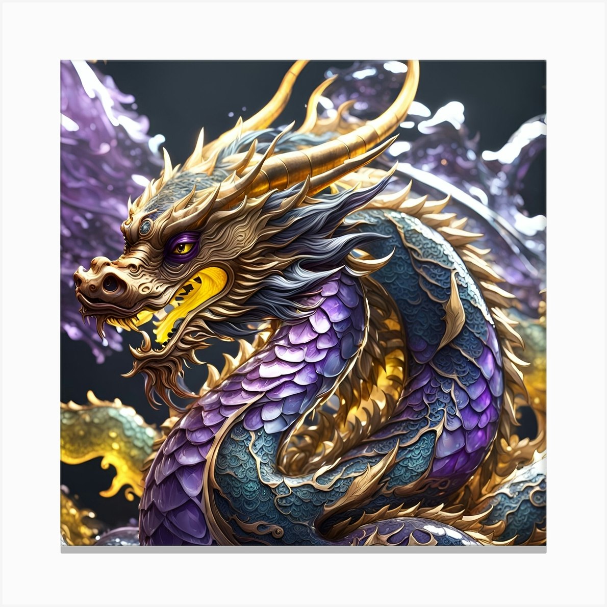 Dragons Of Chinese Mythology Canvas Print by Lyle Richards II - Fy