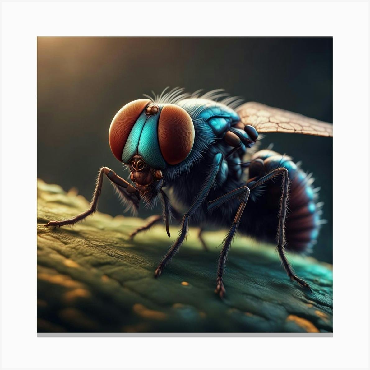 ARTCANVAS Macro selling Fly Home Decor Canvas Art Print