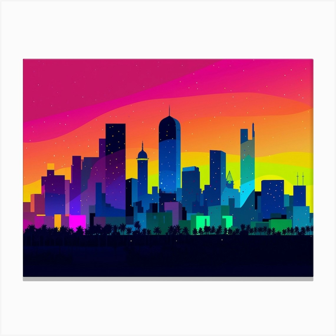Jeddah Skyline Canvas Print by The Art of Adventure Fy