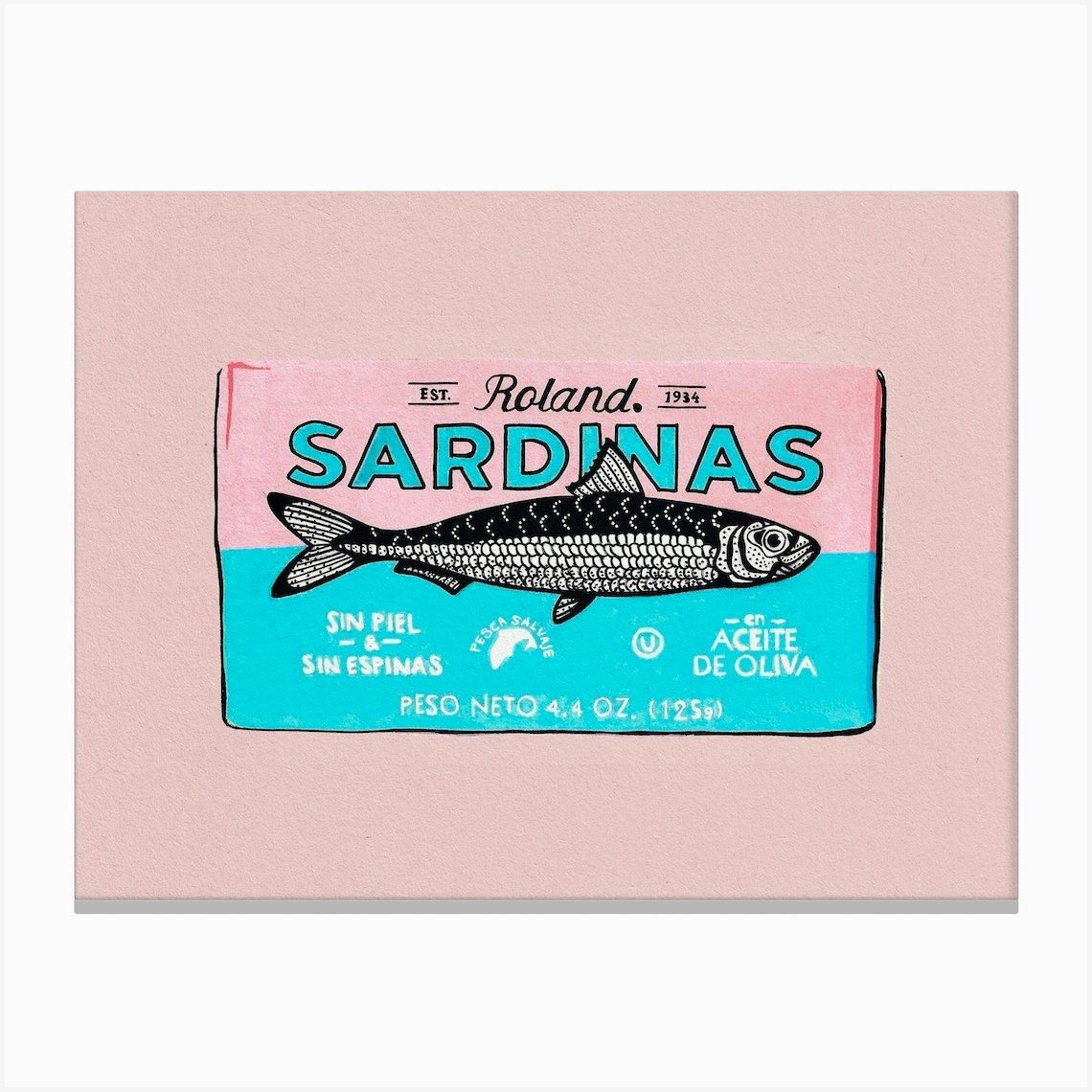Sardines In A Tin Canvas Print by Studio Mandariini Fy