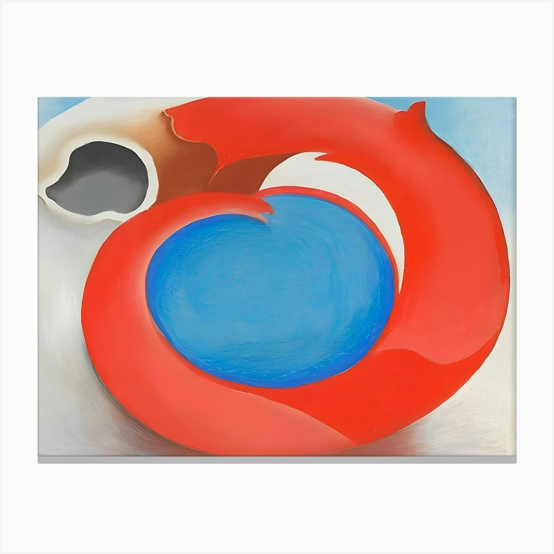 Georgia O'Keeffe - Goat's Horn With Red , 1945 Canvas Print by Wirla - Fy