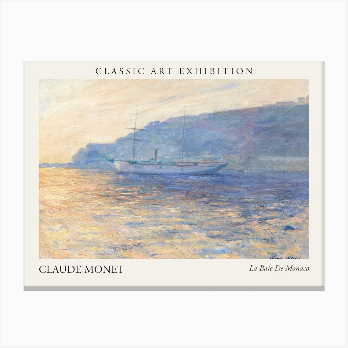 La Baie De Monaco, Claude Monet Poster Canvas Print by Fy! Classic Art ...