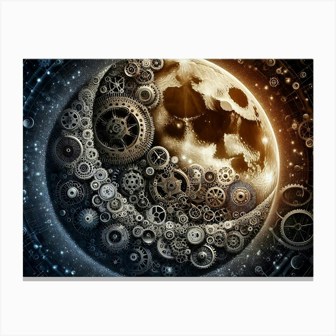 Clockwork Moon Canvas Print by Lms0517 - Fy