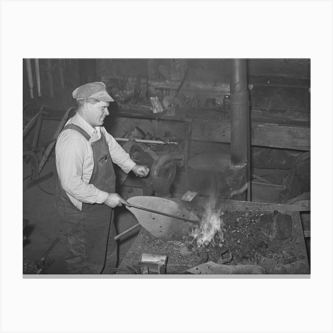 Blacksmith, Depew, Oklahoma By Russell Lee Canvas Print by Fy! Classic ...