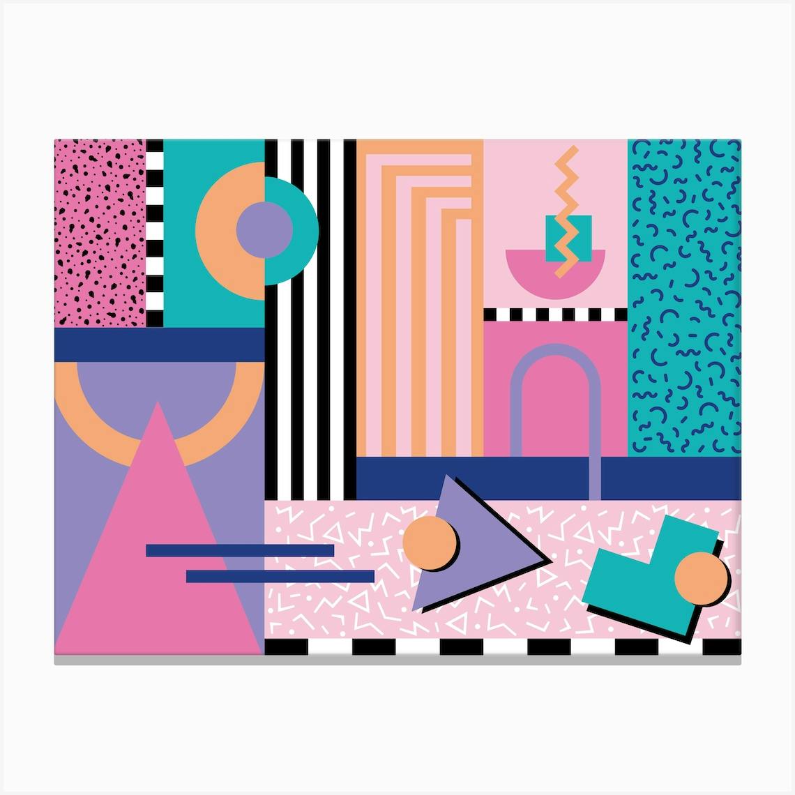 Memphis Pattern Retro Dreamwave 90s Vintage Artwork Art