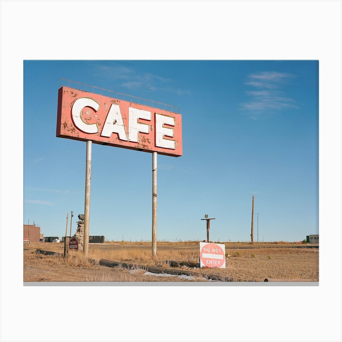 Cafe Sign American West Canvas Print by Nicholas Dantzer Photography Fy