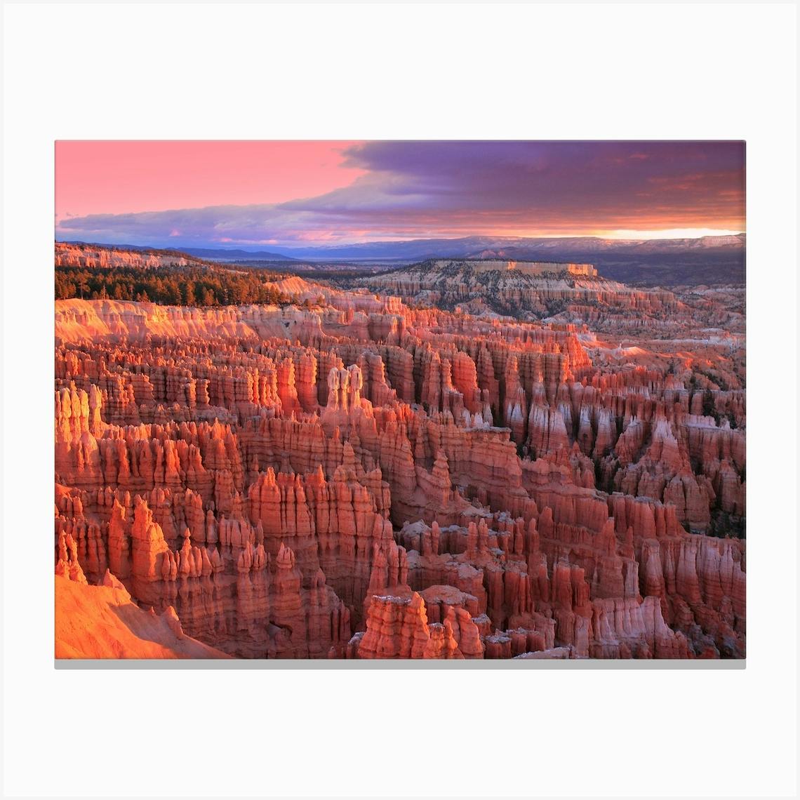 Sunrise at selling Bryce Canyon National Park Art on Canvas, Bryce Canyon Print Canvas, Mountains Landscape Art for Home, Bryce Canyon Art for Gift