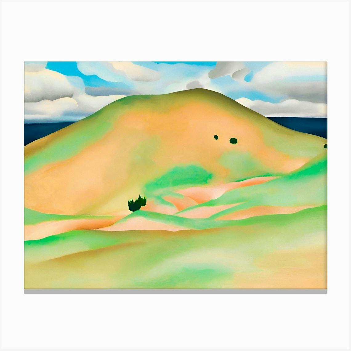 油絵　肉筆 「Raqifの街風景」　オーセネフ Osenev N.I. Georgia O'Keeffe - New Mexico-Near Taos, 1929 Art Print by