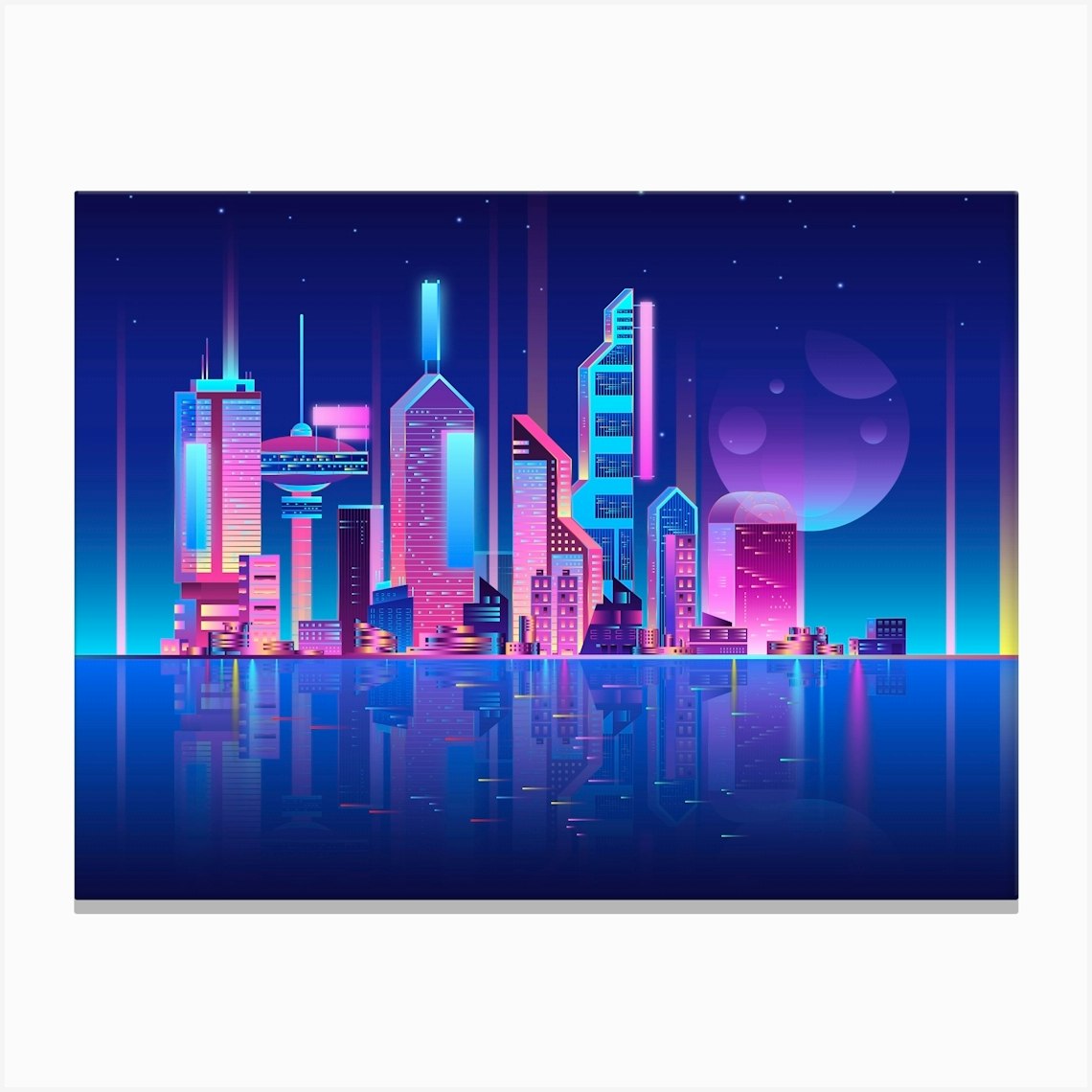 Synthwave Neon City [synthwave/vaporwave/cyberpunk] — aesthetic poster ...