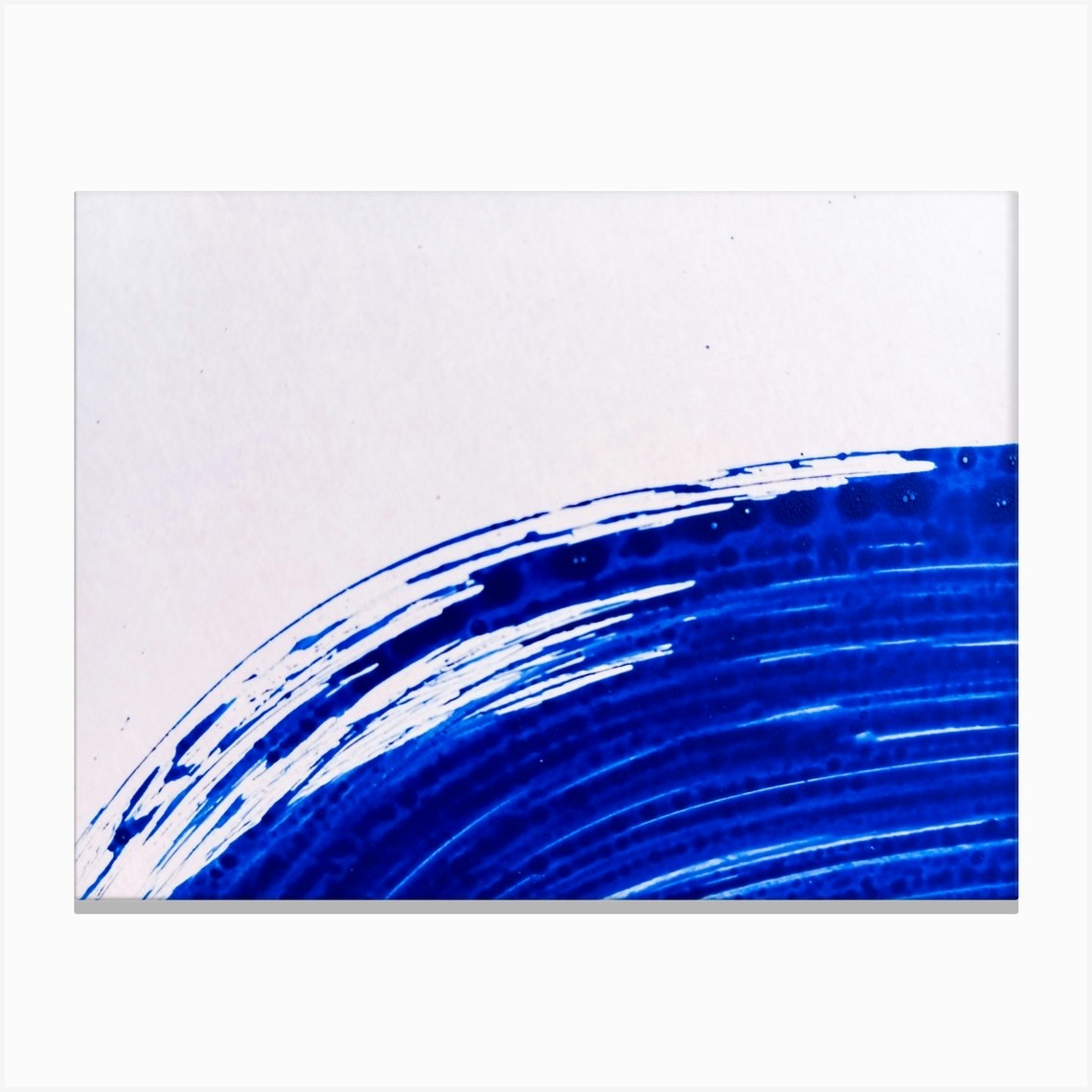 Blue Wave Painting Canvas Print by ARTSTEPS Fy