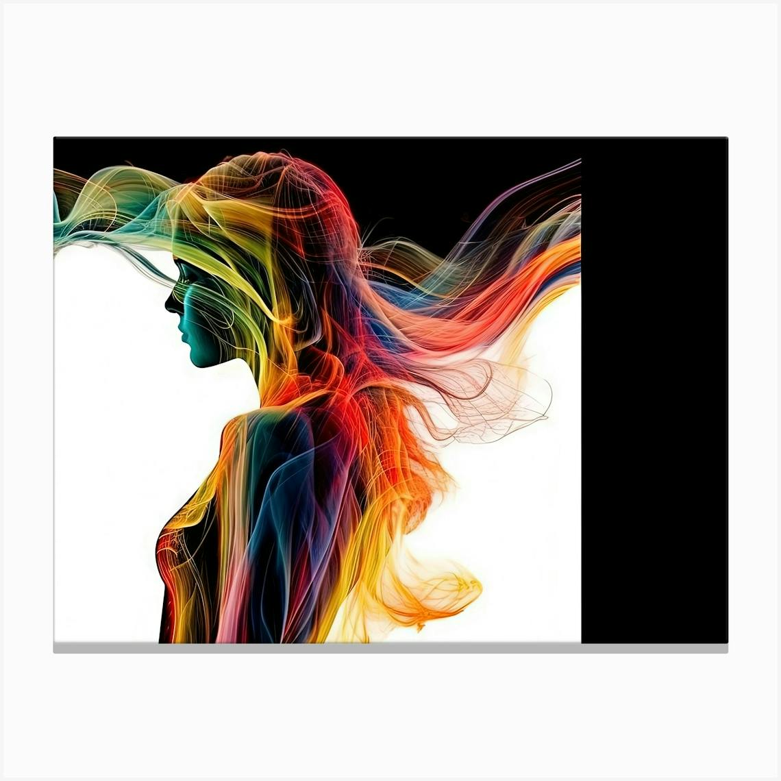 Abstract Of A Woman 3 Art Print by Count Zero - Fy