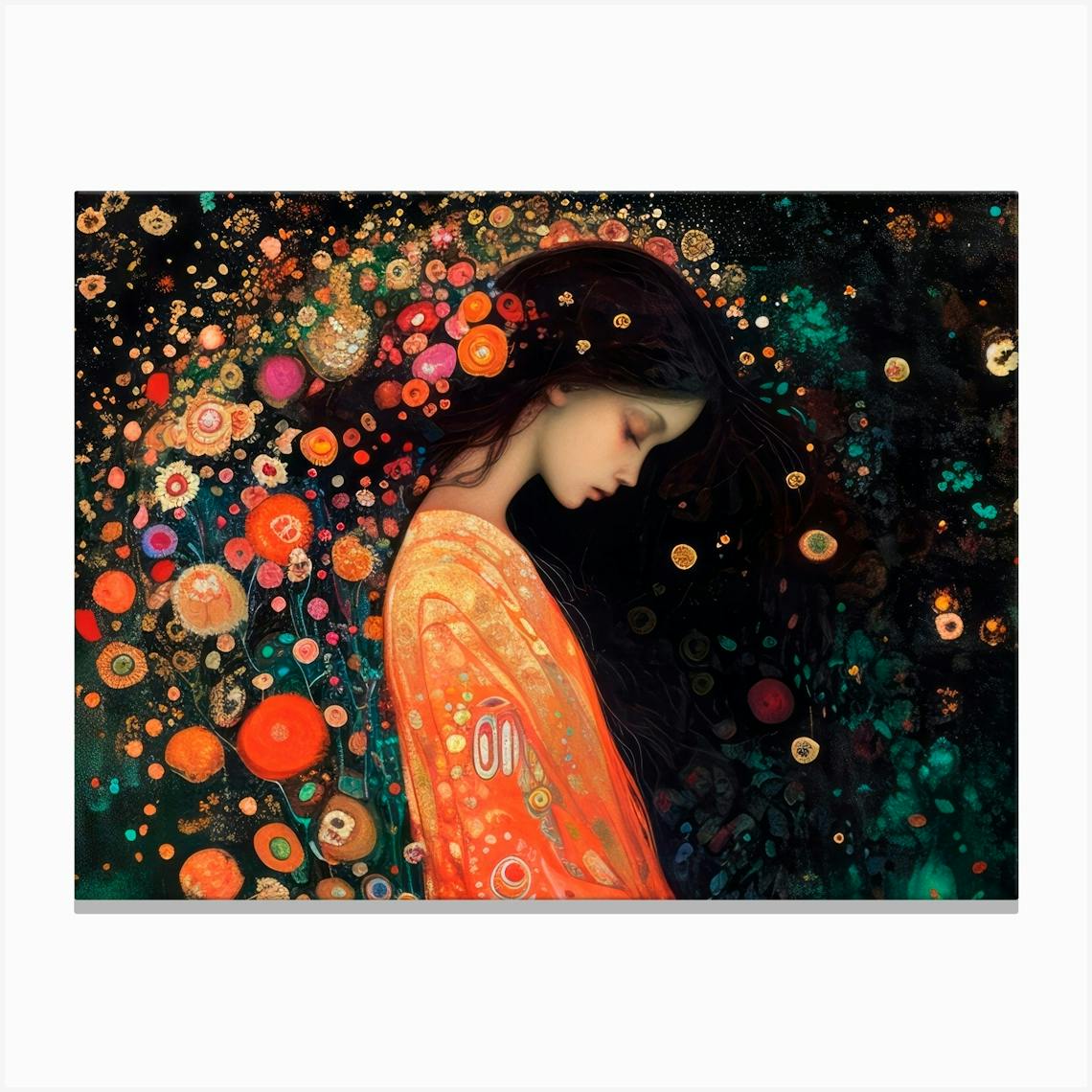 Gustav Klimt【リアムンクの肖像III】lithograph直筆サイン Gustav Klimt - Portrait of Ria Munk III (1917) - Painting