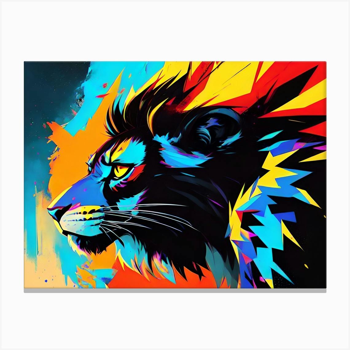 Colorful Lion 7 Art Print by Noctarius - Fy