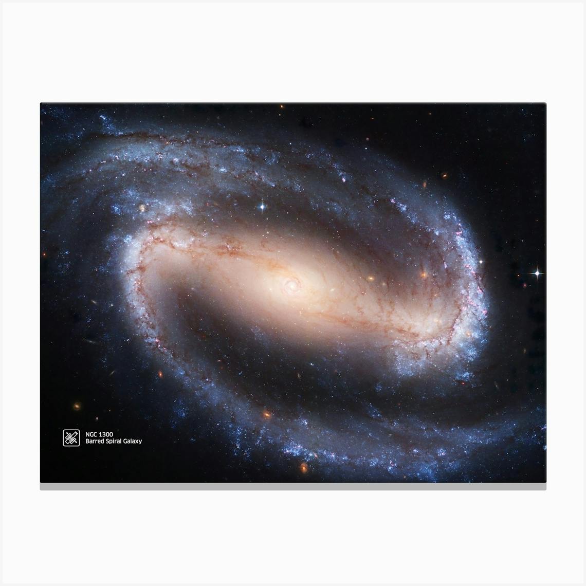 ARTCANVAS Andromeda Spiral Galaxy in Blue Hubble Telescope Canvas high quality Art Print