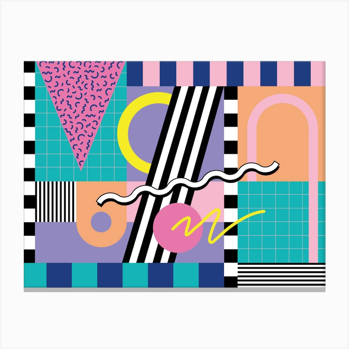 Memphis Pattern 90s Retro Vaporwave 80s Vintage Artwork Art