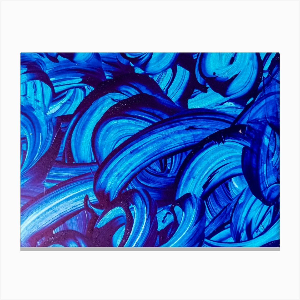 Abstract Blue Painting 4 Canvas Print by ARTSTEPS Fy