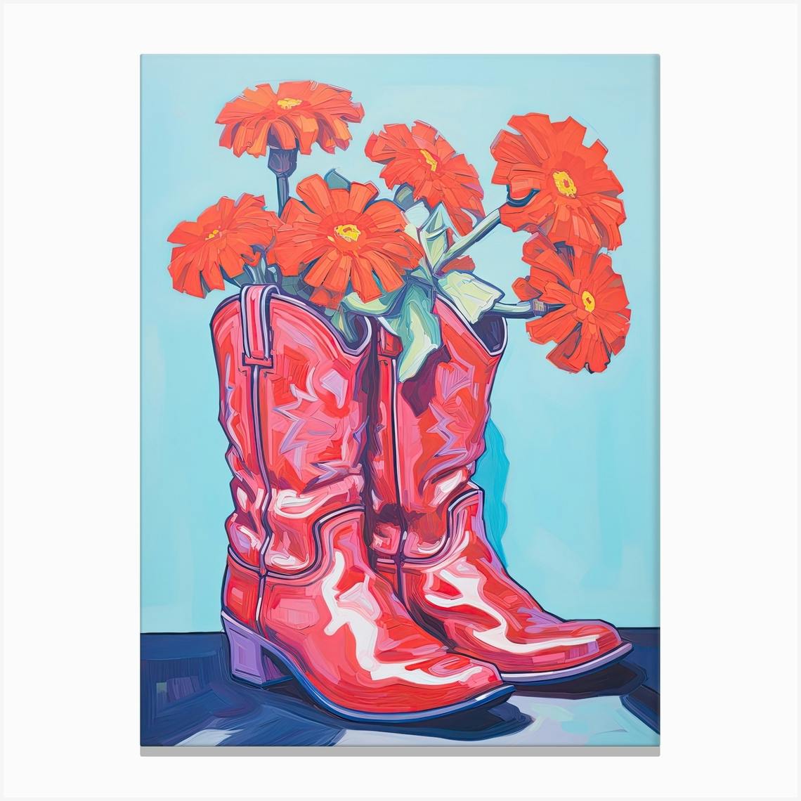 Boots on sale canvas prints