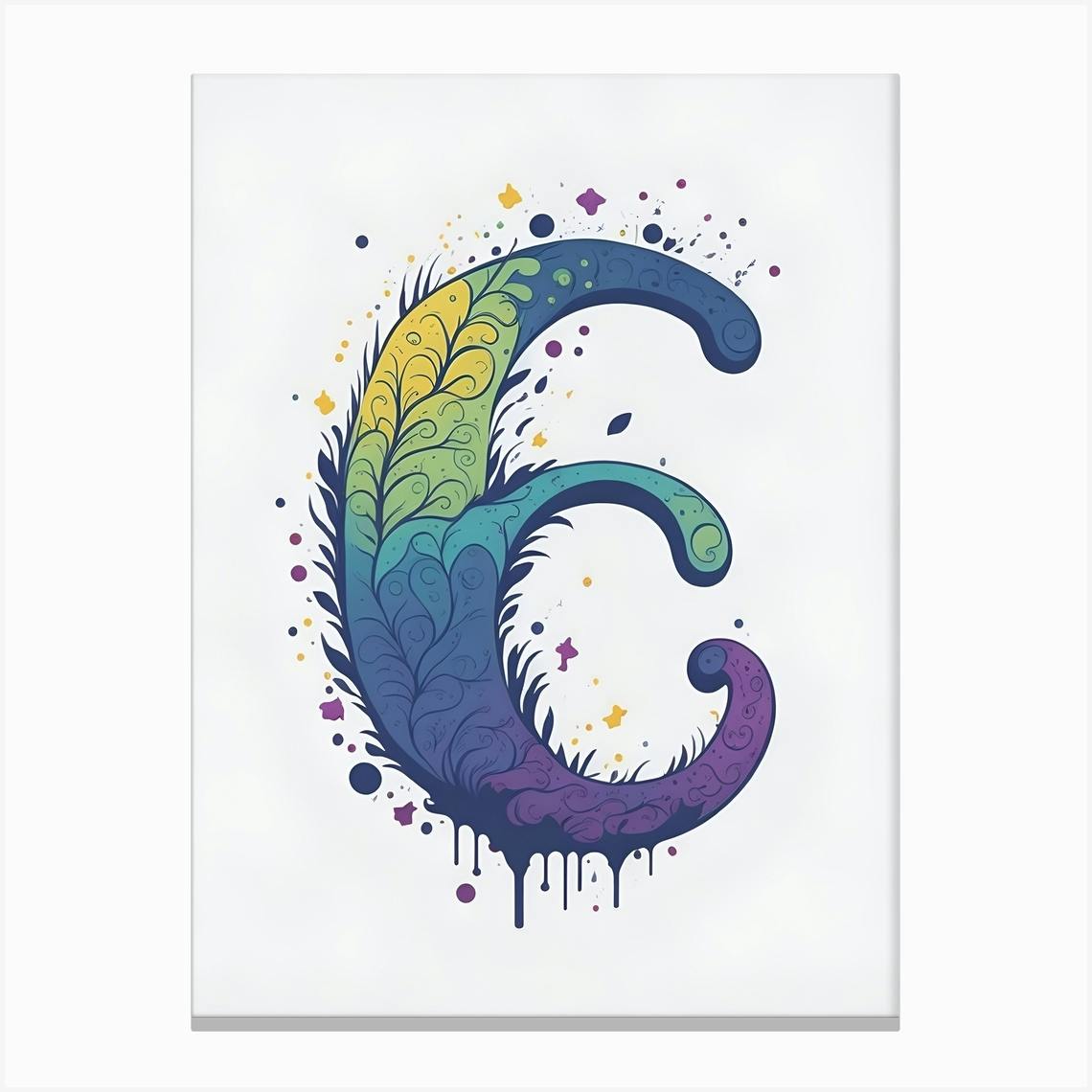 Letter E on sale Canvas Print