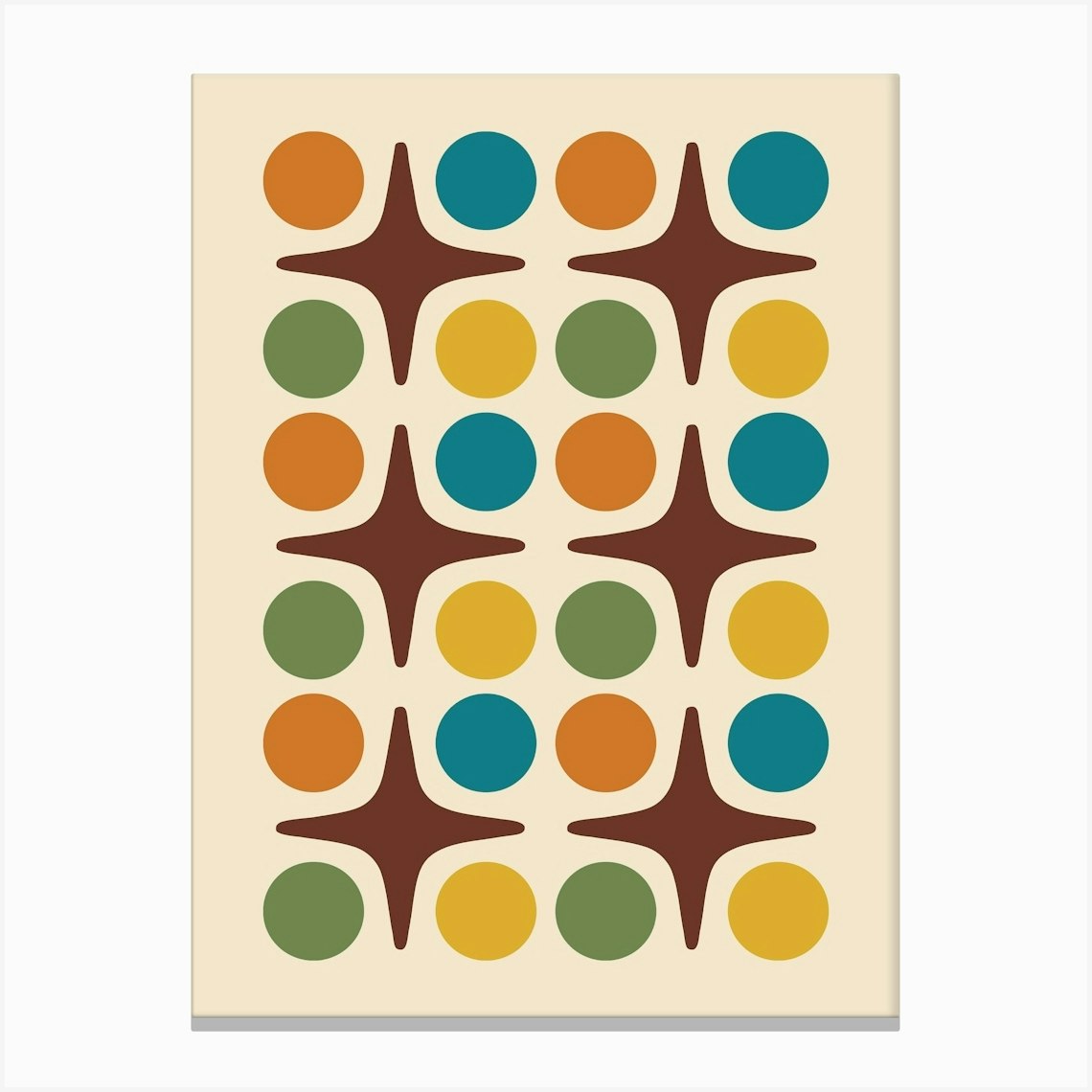 Mid Century Modern Starburst Composition Canvas Print by Tony Magner - Fy