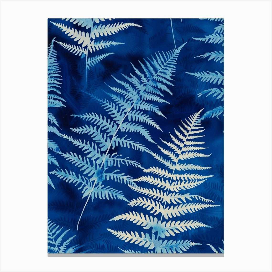 Pattern Poster Blue Star Fern 2 Canvas Print by Petal Pigments - Fy