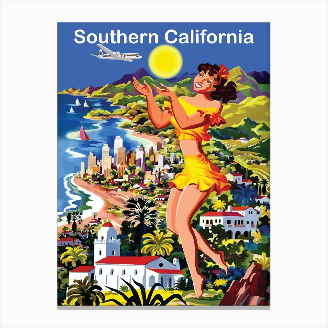 South California Big Woman is Playing With a Sun Canvas Print