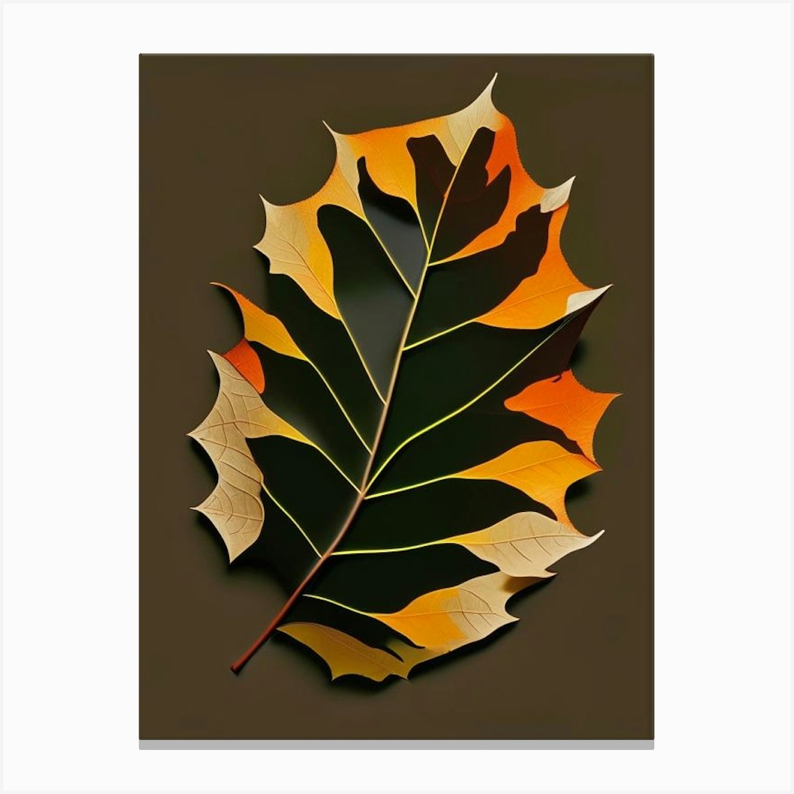 Ash Leaf Vibrant Inspired 2 Canvas Print by Leaf & Stem Studio Fy