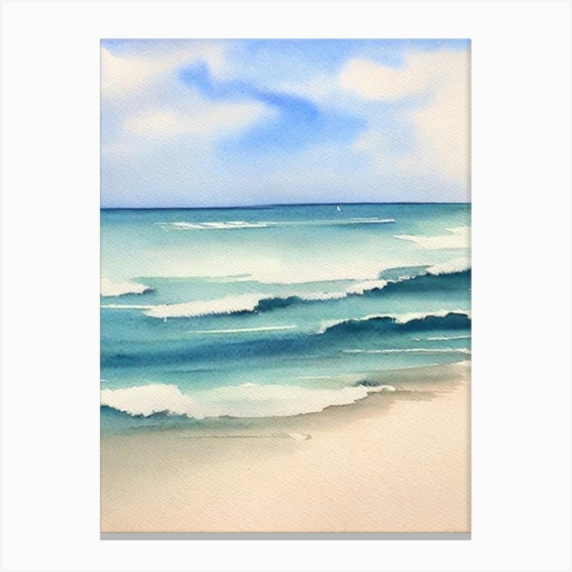 Cronulla Beach, 2 Australia Watercolour Canvas Print by Sand & Surf ...