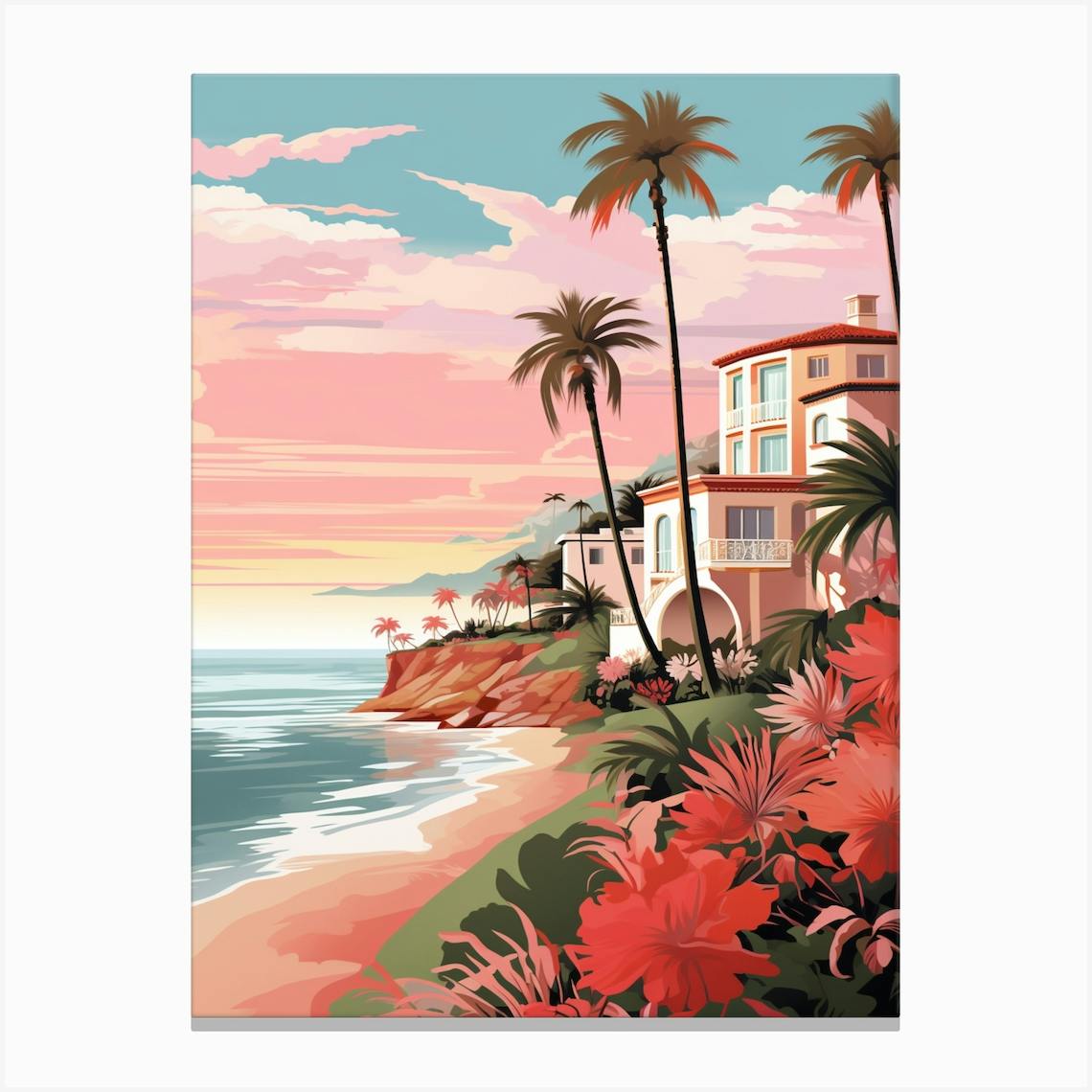 Palm Beach hotsell Pink Canvas Print