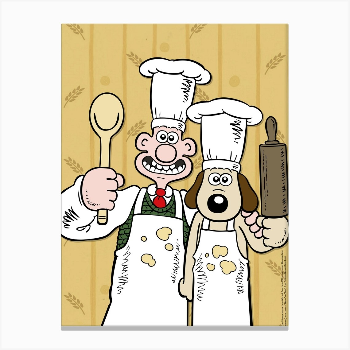Bakers Canvas Print by Wallace and Gromit Art Prints and Posters Fy