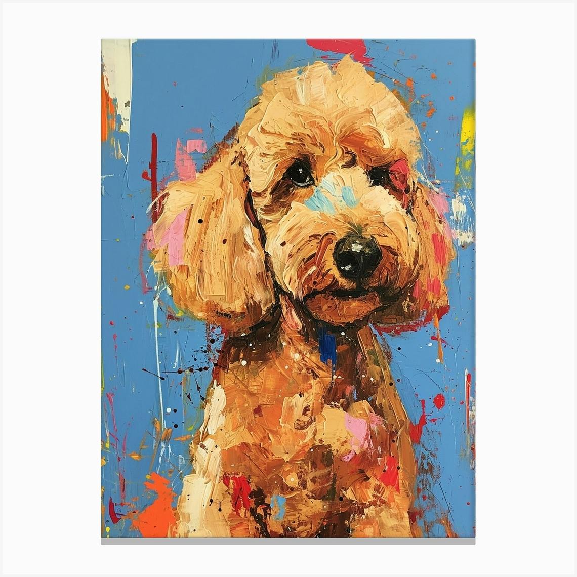 Poodle painting hot sale on canvas