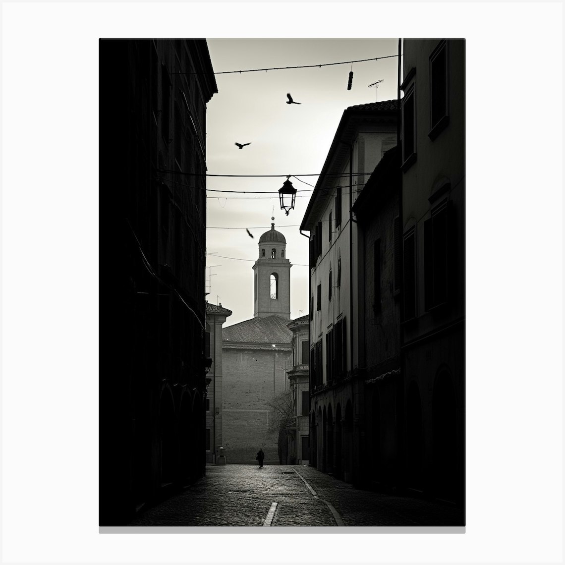 Parma Italy Black And White Analogue Photography 3 Canvas Print By