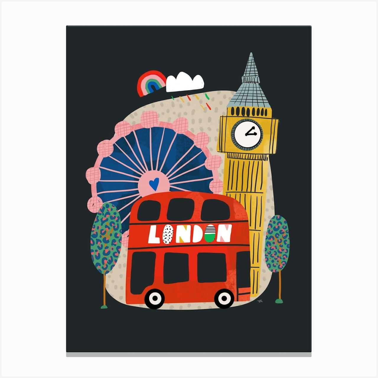 London Bus Art Print by Nichola Cowdery - Fy