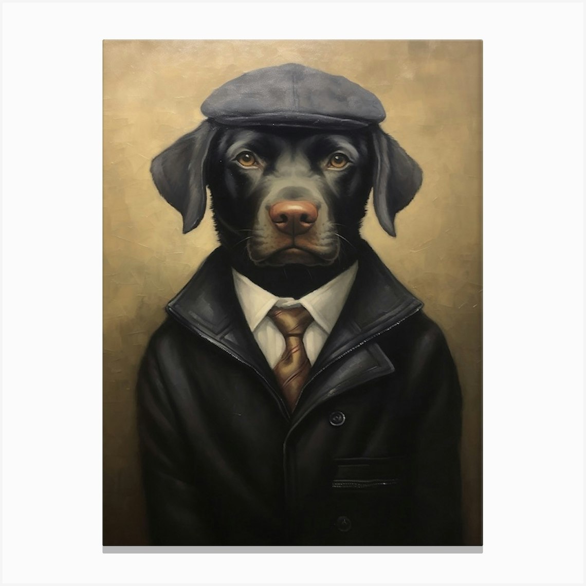 Gangster Dog Labrador 3 Canvas Print by Woof and Whiskers - Fy