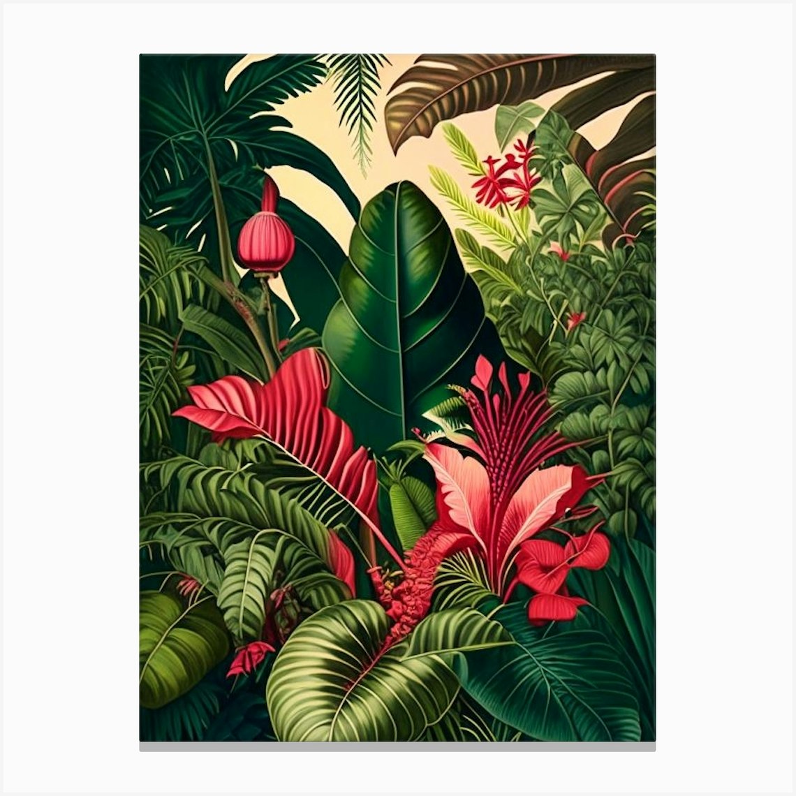 Tropical Paradise 3 Botanicals Canvas Print by Jungle Mania - Fy