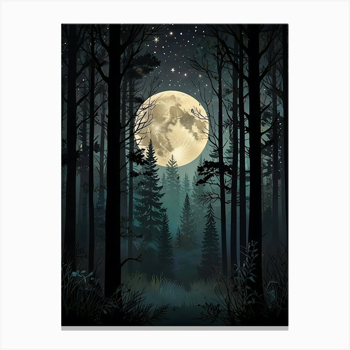 当社の Full Fy - Studios WaveArt by Print Art Forest The In Moon 芸術写真