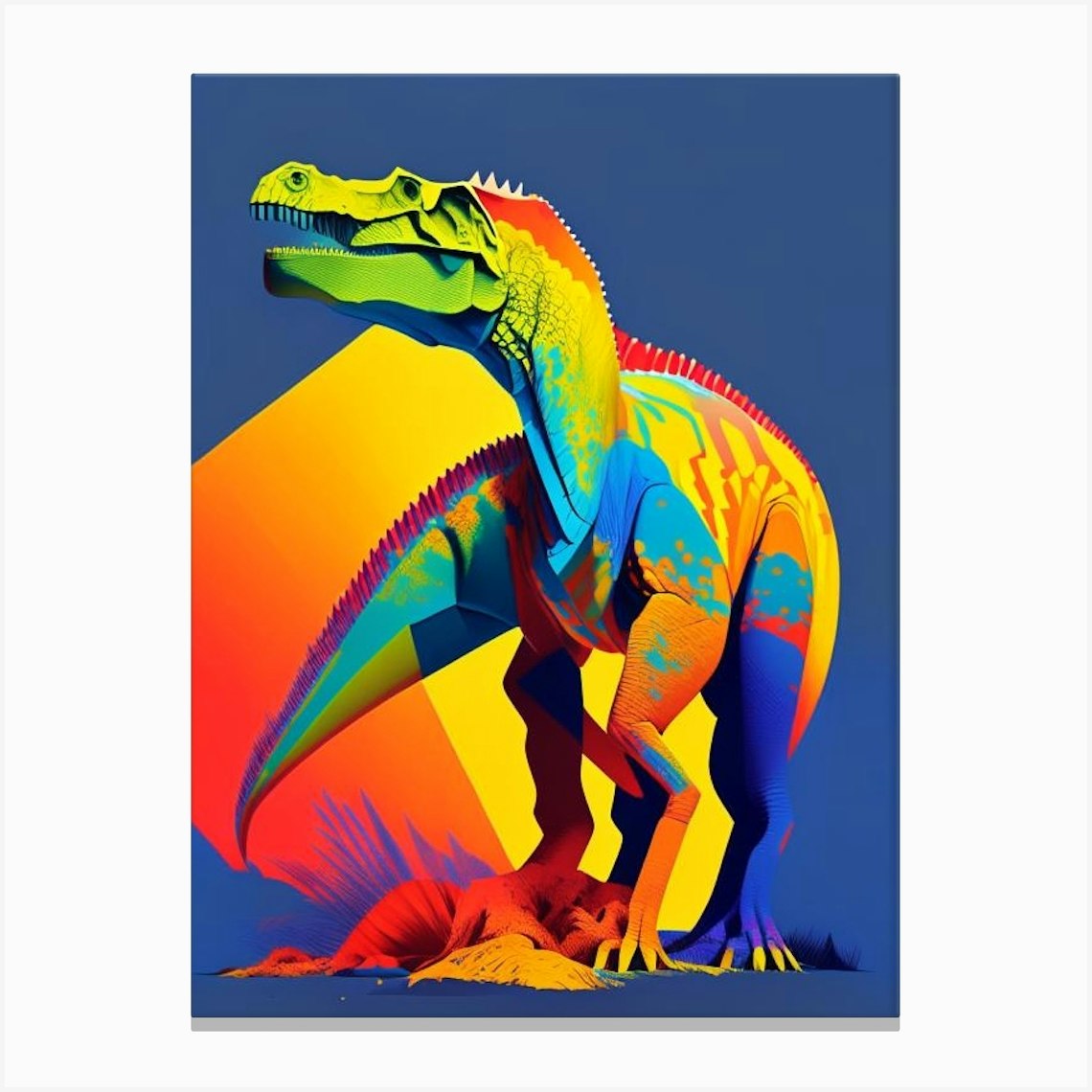 Saltasaurus Primary Colours Canvas Print by Roarsome Art - Fy