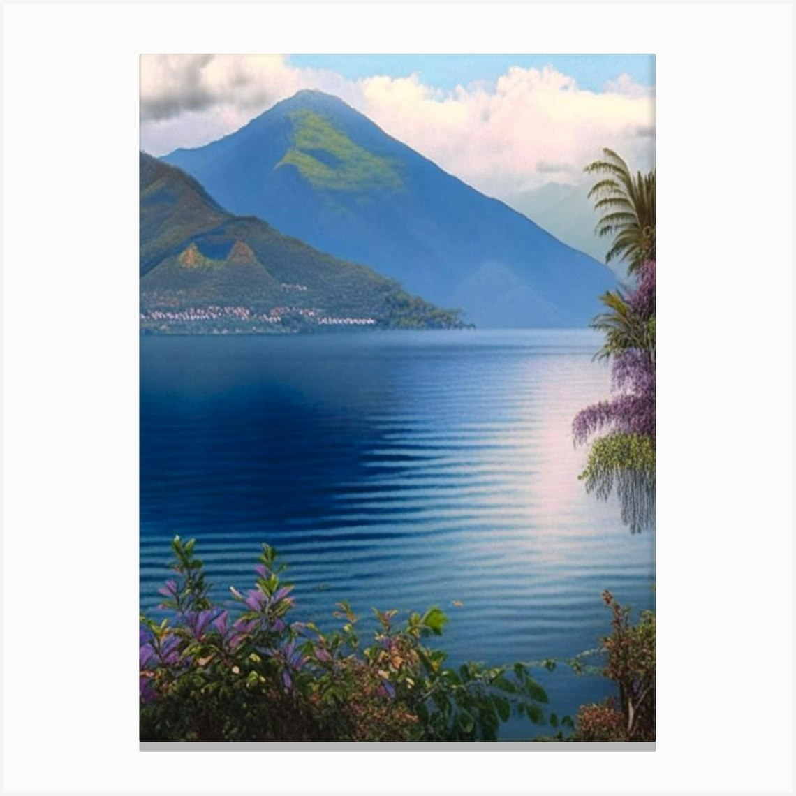 Lake Atitlán Guatemala Soft Colours Tropical Destination Canvas Print ...