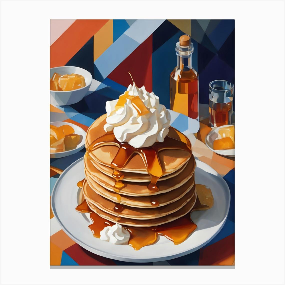 ARTCANVAS Pancakes With Honey outlets Home Decor Canvas Art Print