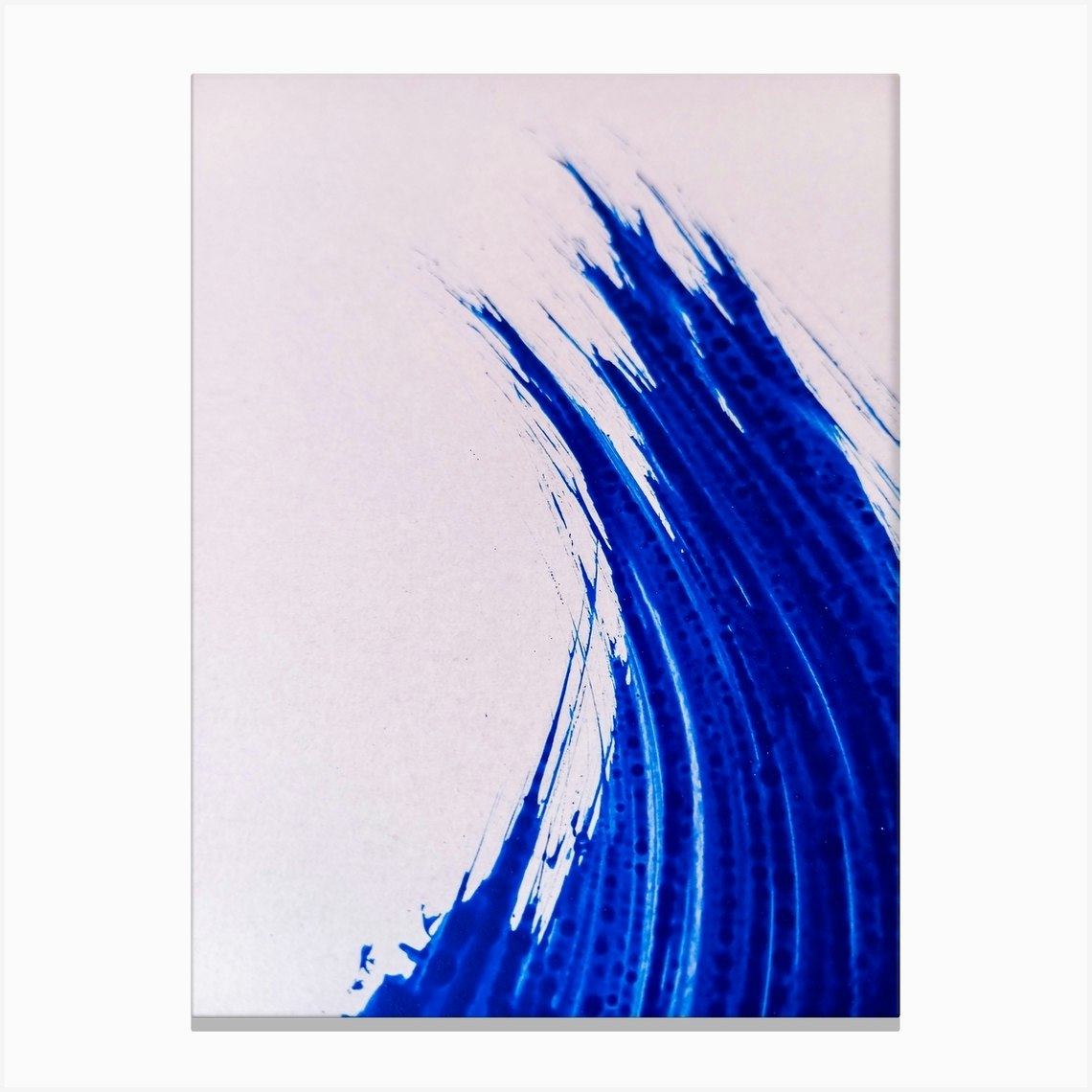 Blue Wave Painting 1 Canvas Print by ARTSTEPS Fy