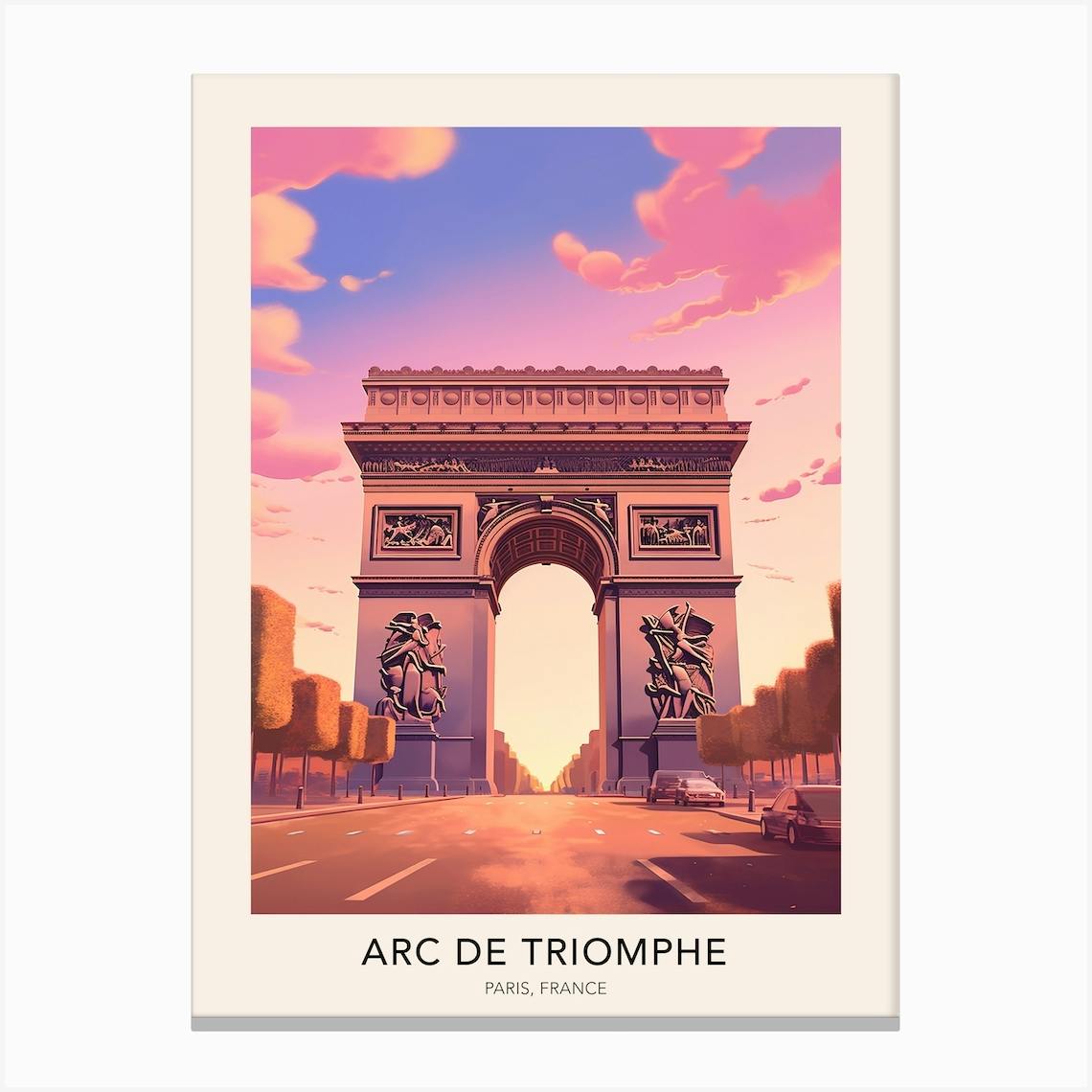 ARTCANVAS Arc sold De Triomphe Paris France Canvas Art Print