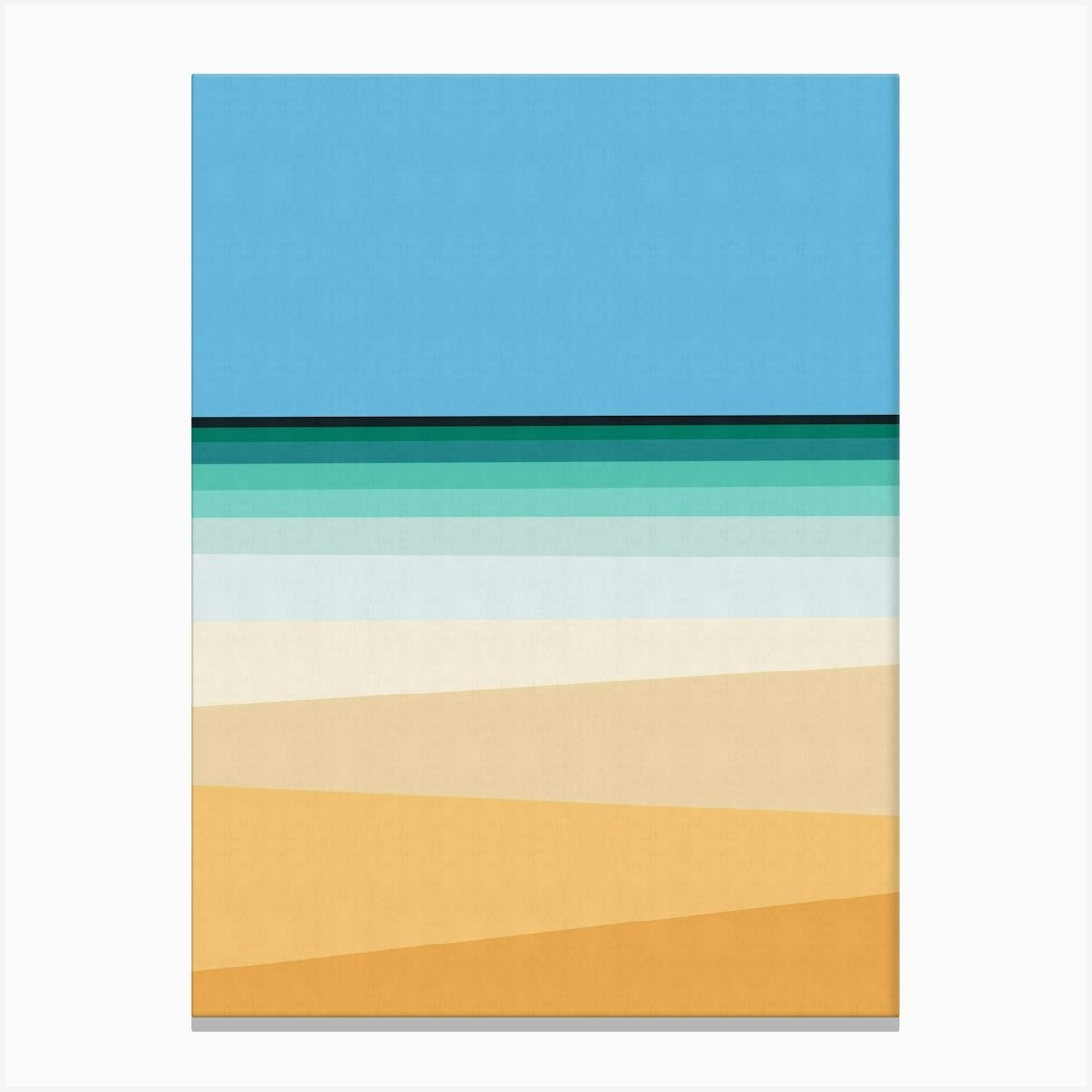 Geometric beach Canvas Print by Vitor Costa - Fy