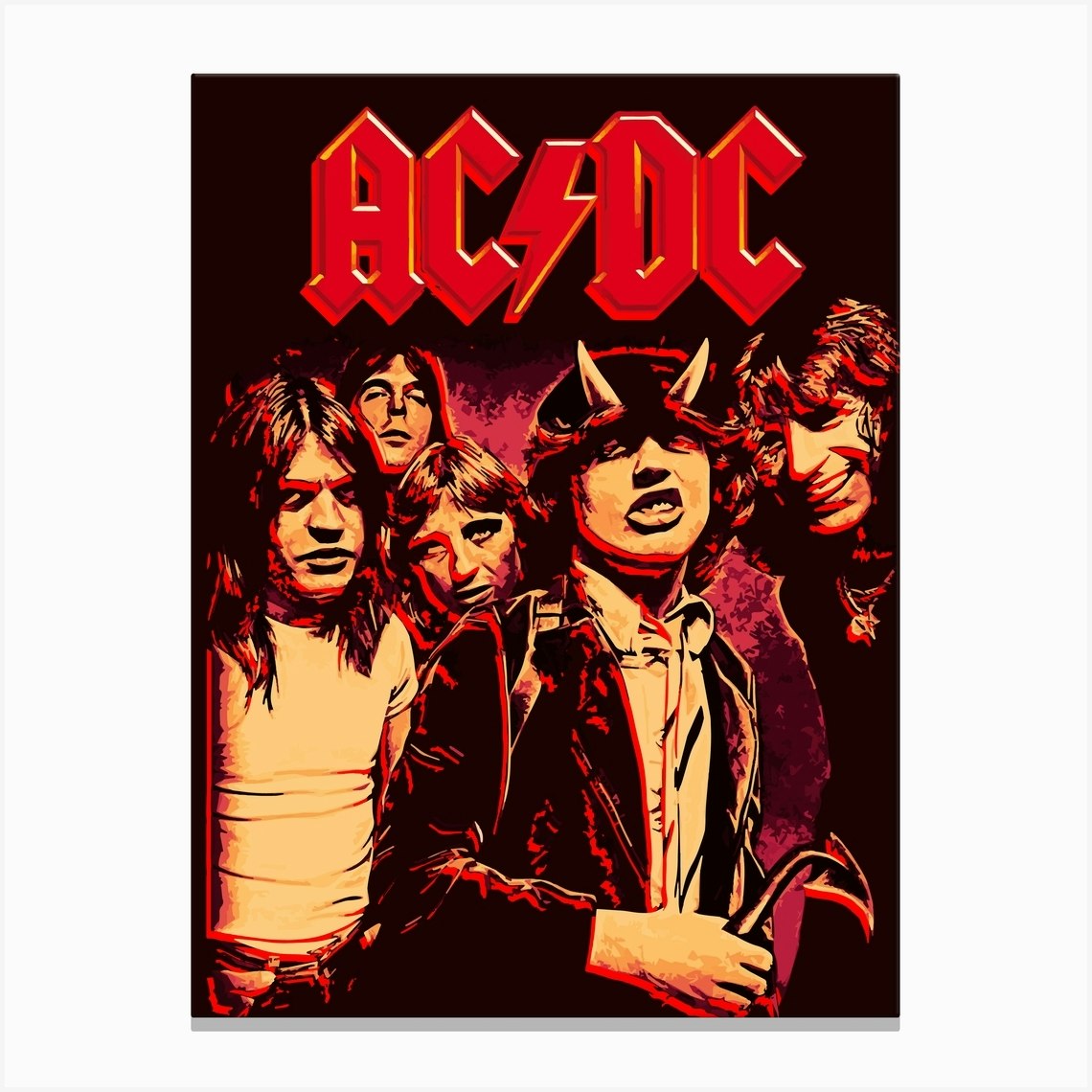 Ac Dc Canvas Print by aul art - Fy