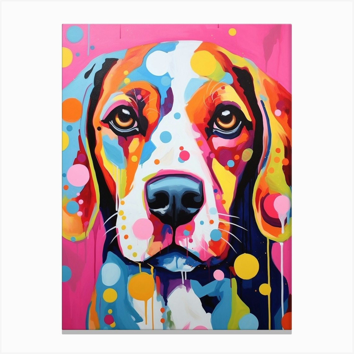 Beagle Pop Art Inspired 2 Canvas Print By Popart Pals Fy