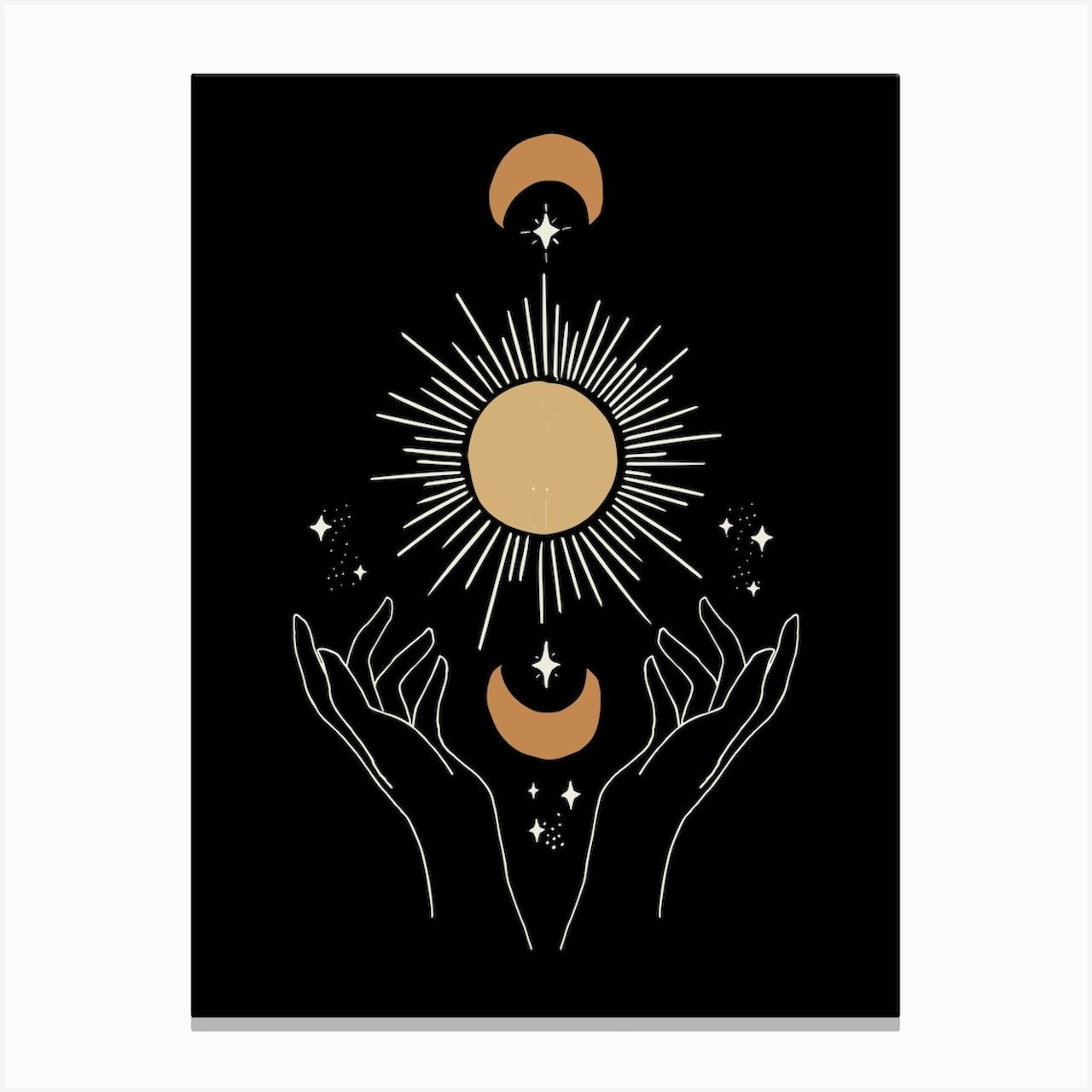 Hands Celestial Offering Dark Art Print by Planeta444 - Fy