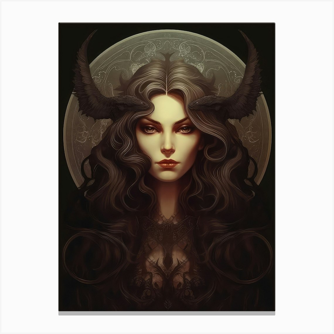 Lilith Jewish Mythology 1 Canvas Print by RosalisArt - Fy