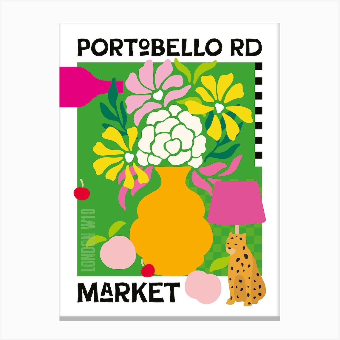 Portobello Market Canvas Print by Lucky Number 5 Design Fy