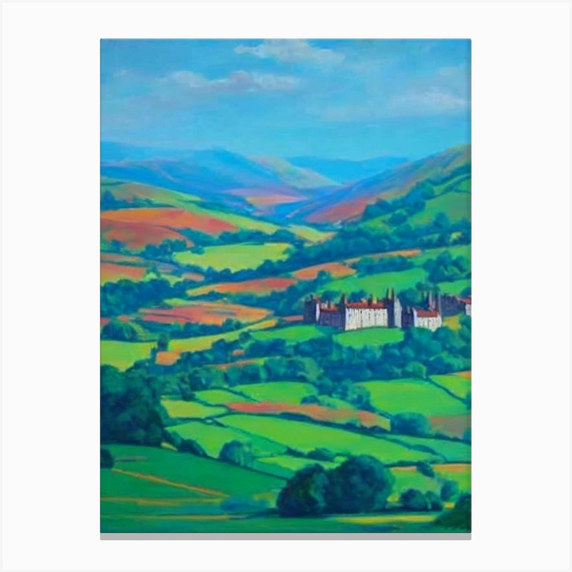 Lake District National Park United Kingdom Blue Oil Painting 1 Canvas